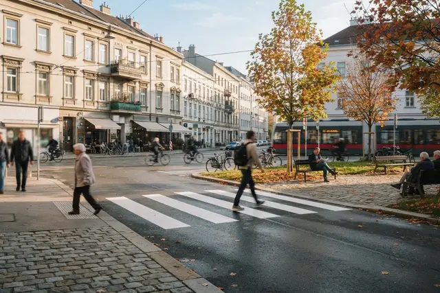 Platz in einem Wiener Bezirk als Symbolbild zur Bezirksvertretung Wien