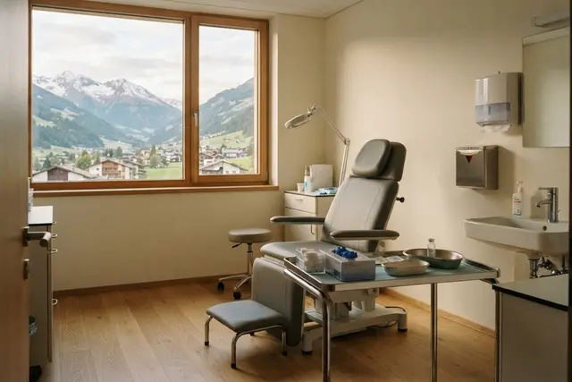 Covid-Impfung Herbst 2026: leerer Impfraum in einem Gesundheitszentrum in Tirol
