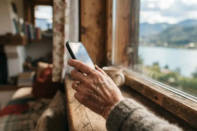 Smartphone in der Hand als Symbolbild zum Aktivieren der ID Austria