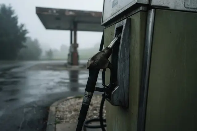 Spritpreisbremse Österreich: Zapfsäule an einer Tankstelle am frühen Morgen
