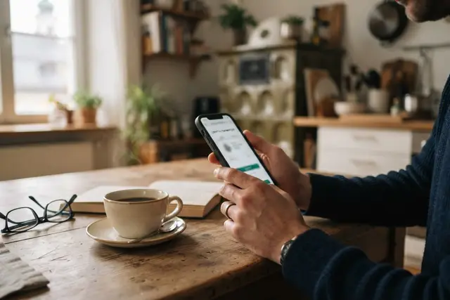 Smartphone mit Identitätsbestätigung als Symbolbild zum Thema Volksbegehren unterschreiben