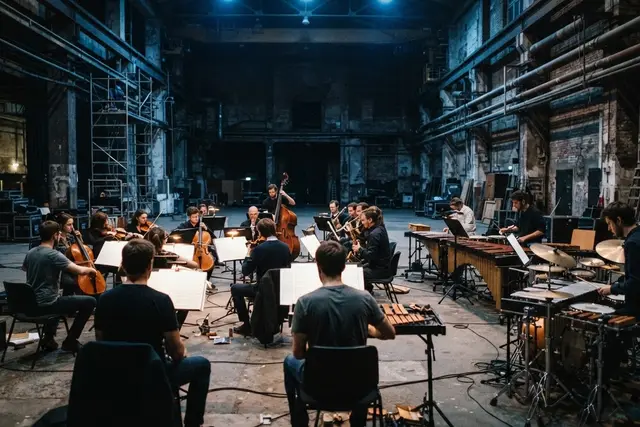 Wien Modern: Ensemble für neue Musik probt in einer ehemaligen Industriehalle